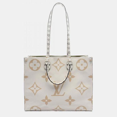 Louis Vuitton On The Go Gm Giant Monogram Coated Canvas Leather White Khaki Multicolor Tote Bag - Louis Vuitton - Modalova