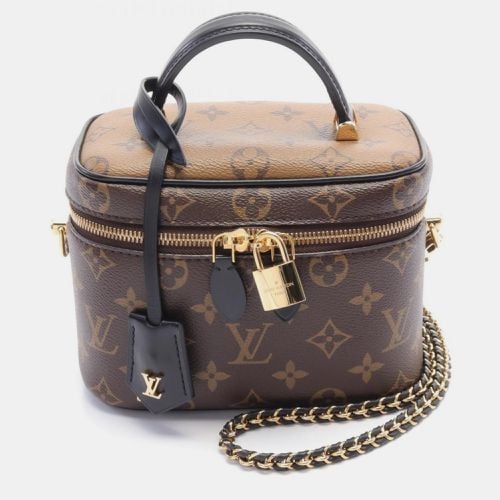 Louis Vuitton Vanity Nv Pm Monogram Reverse Coated Canvas Leather Brown Black Handbag - Louis Vuitton - Modalova