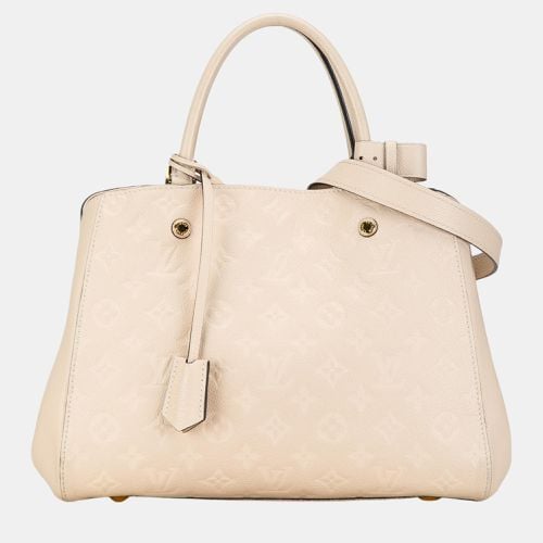 Louis Vuitton Beige Monogram Empreinte Montaigne MM - Louis Vuitton - Modalova