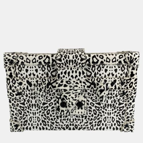 Louis Vuitton Black/White Coated Canvas Leopard Print and Fringe Strap Petite Malle Shoulder Bags - Louis Vuitton - Modalova