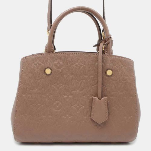 Louis Vuitton Grey Monogram Empreinte Leather Montaigne Taupe Bag BB - Louis Vuitton - Modalova