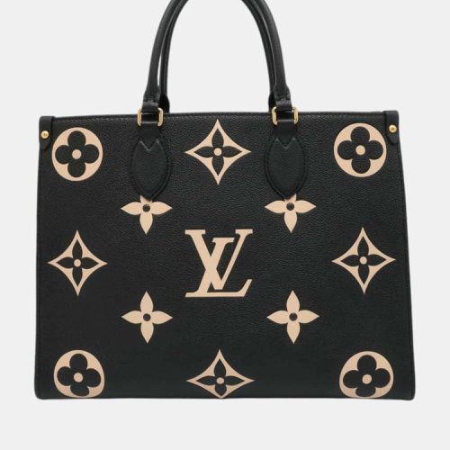 Onthego Noir/Beige Bicolor Monogram Empreinte Leather Size MM - Louis Vuitton - Modalova