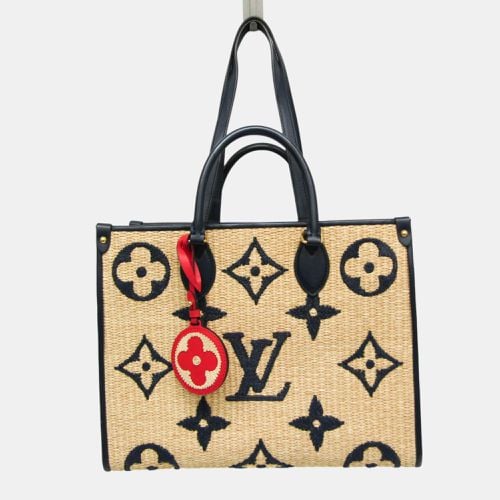 Louis Vuitton Beige Navy On The Go MM Giant Monogram Handbag - Louis Vuitton - Modalova