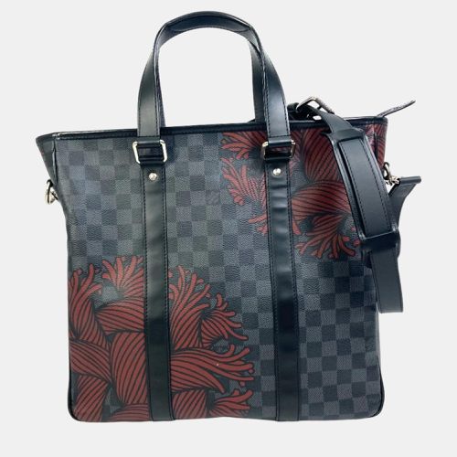 Louis Vuitton Black x Red Based Damier Graphite Tote Bag - Louis Vuitton - Modalova