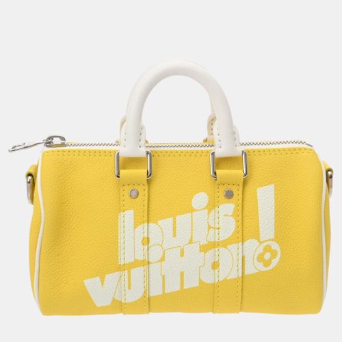 Louis Vuitton Yellow/White Leather Everyday LV Keepall XS Shoulder Bag - Louis Vuitton - Modalova