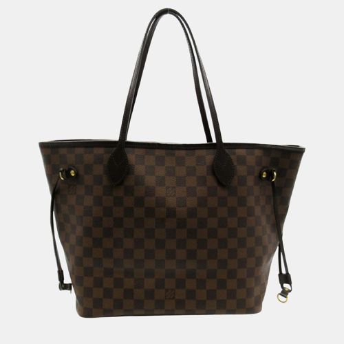 Louis Vuitton Coated Canvas Damier Brown Neverfull MM Bag - Louis Vuitton - Modalova