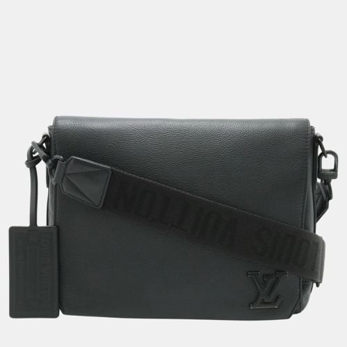 Louis Vuitton Leather Noir Black Lv Aerogram Take Off Shoulder Bag - Louis Vuitton - Modalova