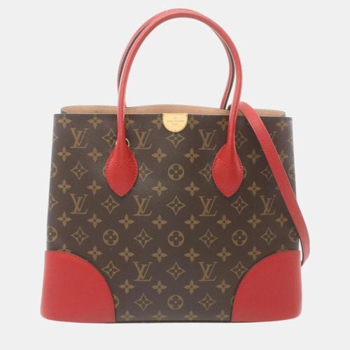 Louis Vuitton Coated Canvas Leather Brown Red Flandrin Monogram Cerise Tote Bag - Louis Vuitton - Modalova