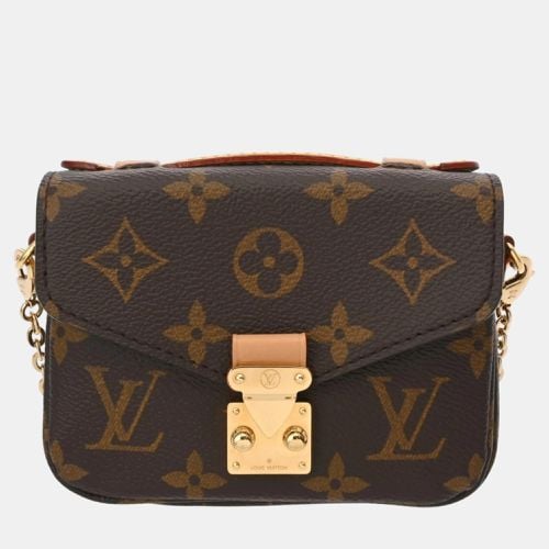 Louis Vuitton Brown Leather Monogram Micro Metis Shoulder Bag - Louis Vuitton - Modalova