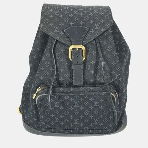 Louis Vuitton Blue Monogram Denim Montsouris Gm Backpack - Louis Vuitton - Modalova