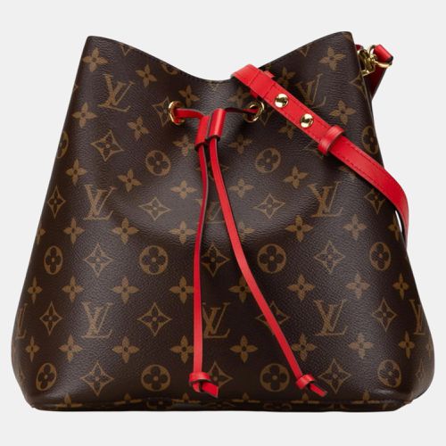 Louis Vuitton Coquelicot Red Brown Pvc Leather Monogram Neonoe Shoulder Bag - Louis Vuitton - Modalova