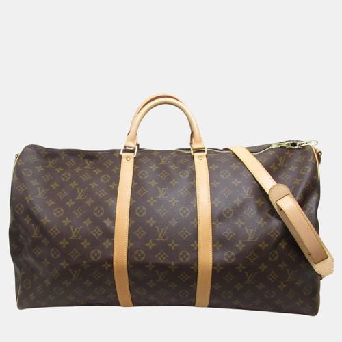 Louis Vuitton Brown Monogram Pvc Coated Canvas Keepol Bandolier 60 Boston Bag - Louis Vuitton - Modalova