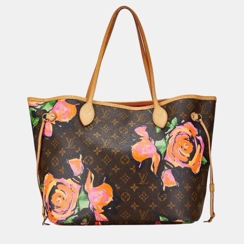 Louis Vuitton Brown Red Multicolor Pvc Leather Monogram Rose Neverfull Mm Tote Bag - Louis Vuitton - Modalova