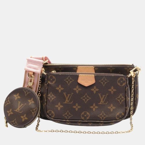 Coated Canvas Leather Monogram Pink Multi Pochette Accessoires Shoulder Bag - Louis Vuitton - Modalova