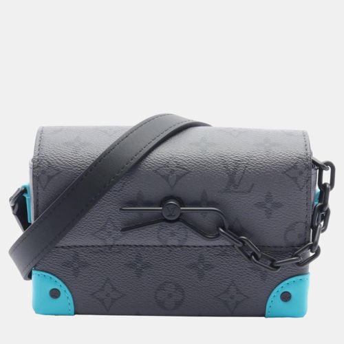 Louis Vuitton Coated Canvas Leather Monogram Eclipse Reverse Gray Black Blue Steamer Wearable Wallet - Louis Vuitton - Modalova