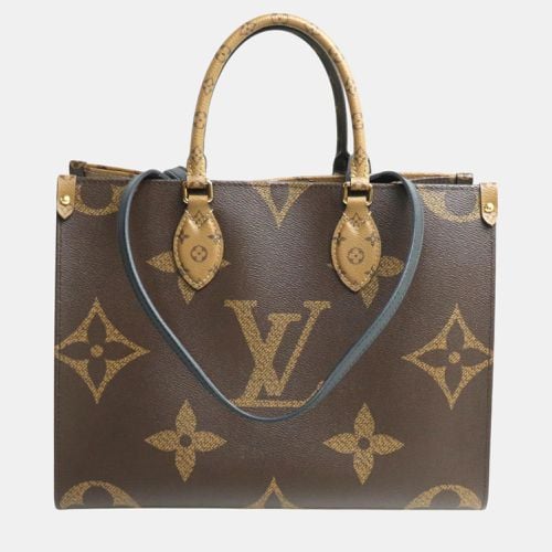 Louis Vuitton Monogram Giant Reverse Brown On the Go MM Tote Bag - Louis Vuitton - Modalova