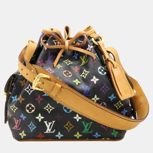 Louis Vuitton Noir Black Monogram Multicolor Petit Noe Shoulder Bag - Louis Vuitton - Modalova