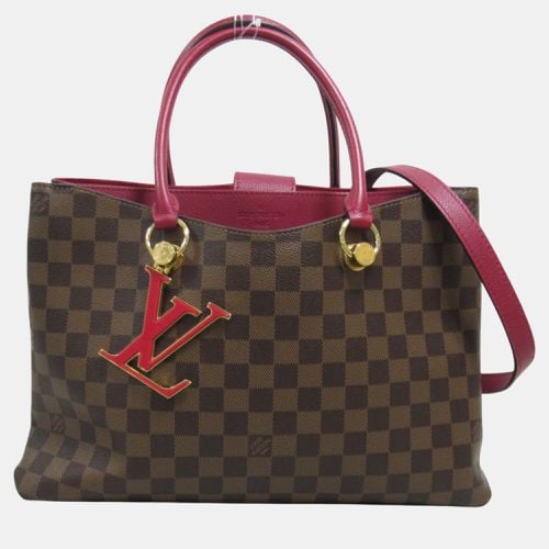 Louis Vuitton Coated Canvas Damier Brown Riduvan Riverside Shoulder Bag - Louis Vuitton - Modalova