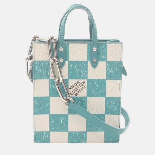 Louis Vuitton Leather Green White Sac Plat XS Damier Checkerboard Handbag - Louis Vuitton - Modalova