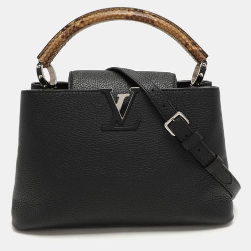 Louis Vuitton Black Leather and Python Trim Capucines PM Bag - Louis Vuitton - Modalova