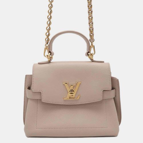 Louis Vuitton Greige Grained Calf Leather Lockme Ever Size MINI - Louis Vuitton - Modalova