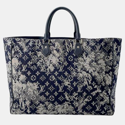 Louis Vuitton Navy Blue Monogram Tapestry Grand Sac - Louis Vuitton - Modalova