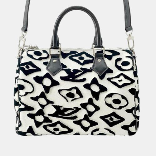 Louis Vuitton Black/White Urs Fischer Tufted Monogram Speedy Bandouliere 25 - Louis Vuitton - Modalova