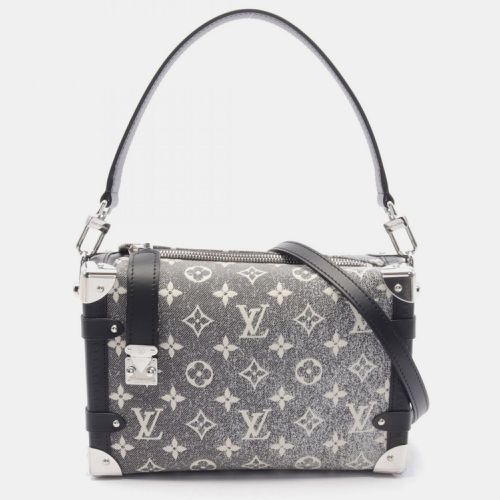 Louis Vuitton Leather Gray Black Side Trunk Monogram Jacquard Denim Shoulder Bag - Louis Vuitton - Modalova