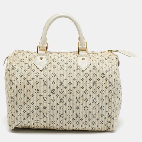 White Monogram Mini Lin Croisette Speedy 30 Bag - Louis Vuitton - Modalova