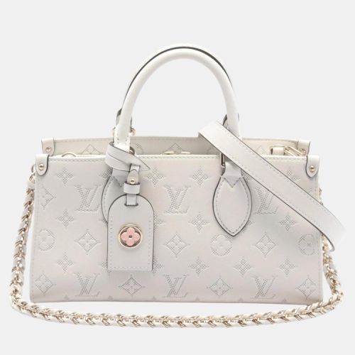 Louis Vuitton White Leather On The Go Ew Monogram Handbag - Louis Vuitton - Modalova