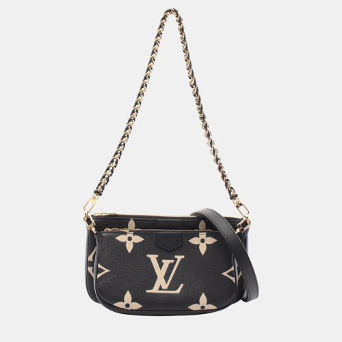 Louis Vuitton Black Beige Leather Multi Pochette Accessoires Bicolor Monogram Empreinte Shoulder Bag - Louis Vuitton - Modalova