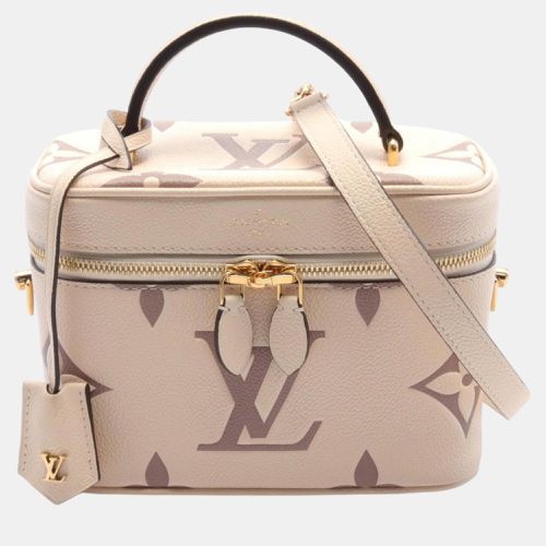 Louis Vuitton Beige Brown Coated Canvas Leather Monogram Empreinte Vanity Pm Bicolor Handbag - Louis Vuitton - Modalova