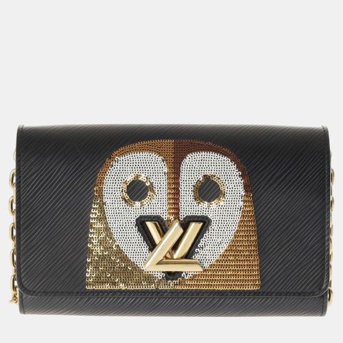 Louis Vuitton Sequins Black Leather Epi Portefeuille Twist Chain Owl Wallet - Louis Vuitton - Modalova