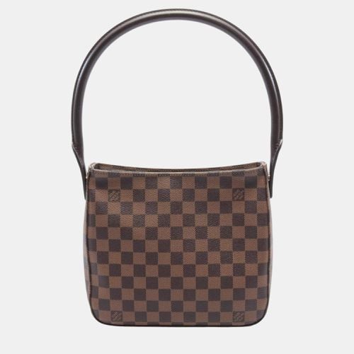 Louis Vuitton Coated Canvas Leather Brown Looping MM Damier Ebene Shoulder Bag - Louis Vuitton - Modalova