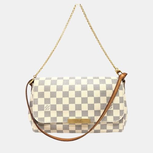 Louis Vuitton White Brown Damier Azur Shoulder Bag - Louis Vuitton - Modalova