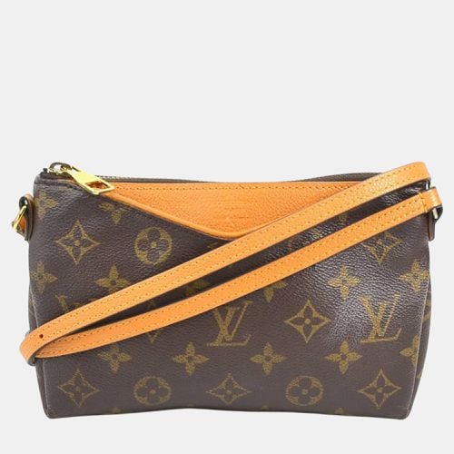 Louis Vuitton Canvas Leather Brown Gold Monogram Pallas Scratch Shoulder Bag - Louis Vuitton - Modalova