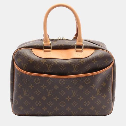 Louis Vuitton Coated Canvas Leather Monogram Brown Deauville Bowling Vanity Handbag - Louis Vuitton - Modalova