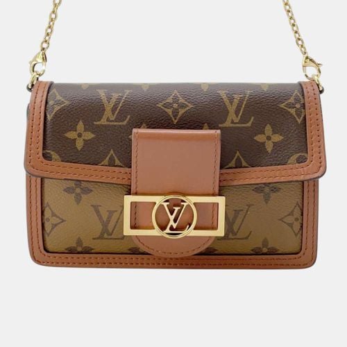 Louis Vuitton Brown/Black Monogram Monogram Reverse Canvas Portefeuille Dauphine - Louis Vuitton - Modalova