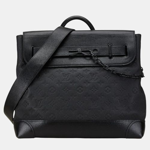 Noir Taurillon Leather Monogram Eclipse Steamer Pm Handbag - Louis Vuitton - Modalova