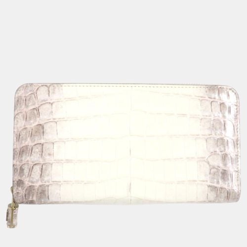 White Leather Crocodile Leather Zip Wallet - Louis Vuitton - Modalova