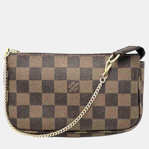 Louis Vuitton Brown Canvas Mini Pochette Accessoires Clutch - Louis Vuitton - Modalova