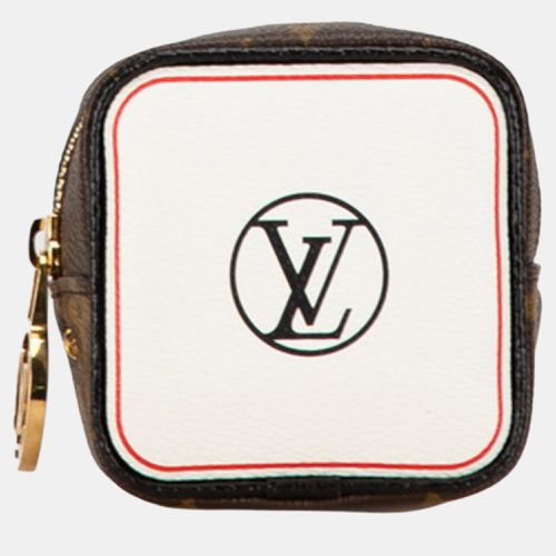 Louis Vuitton Brown Pvc Leather Canvas Monogram Portemonnaie Cube Pouch - Louis Vuitton - Modalova