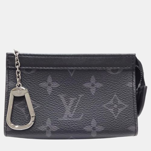 Louis Vuitton Black Canvas Pochette Voyage Coin Case - Louis Vuitton - Modalova