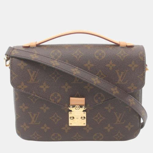 Louis Vuitton Coated Canvas Leather Monogram Brown Metis Mm Pochette Handbag - Louis Vuitton - Modalova