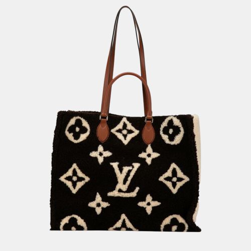 Louis Vuitton Brown Beige Mouton Monogram Teddy On The Go Gm Tote Bag - Louis Vuitton - Modalova