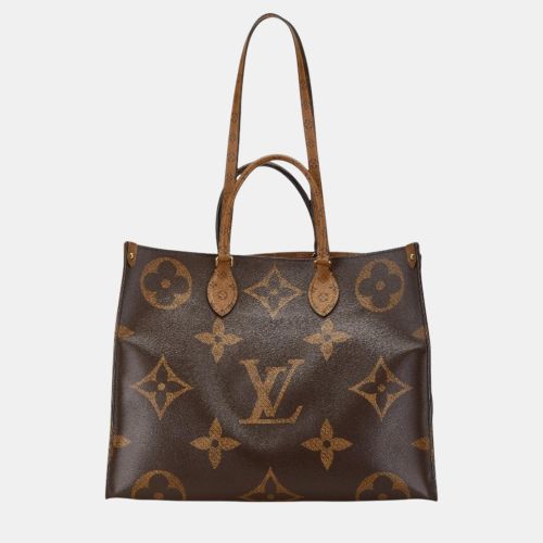 Louis Vuitton Brown Pvc Leather Monogram Reverse On The Go Mm Handbag - Louis Vuitton - Modalova