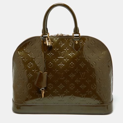 Louis Vuitton Vert Bronze Monogram Vernis Leather Alma GM Bag - Louis Vuitton - Modalova