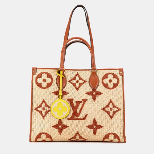 Louis Vuitton Brown Raffia Monogram Giant OnTheGo MM Bag - Louis Vuitton - Modalova