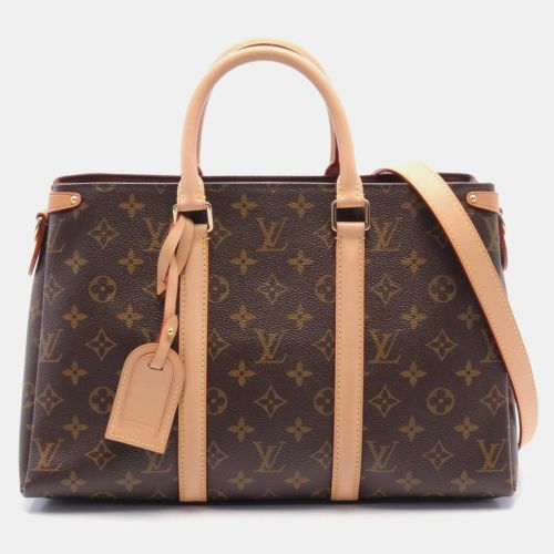 Louis Vuitton Brown Coated Canvas Leather Monogram Soufflot Mm Handbag - Louis Vuitton - Modalova