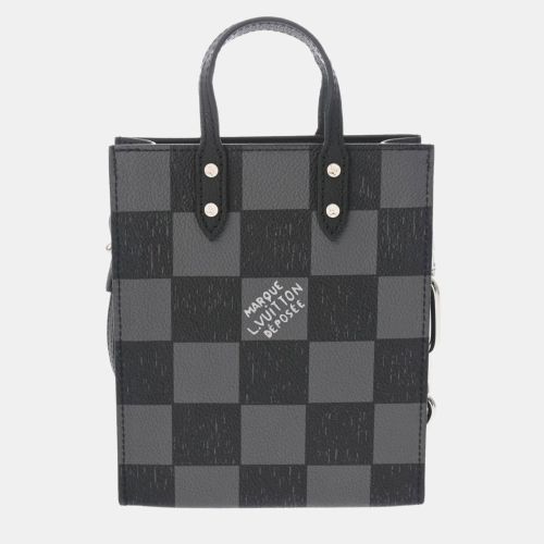 Louis Vuitton Black/Grey Leather Damier Checkerboard Sac Plat Xs Handbag - Louis Vuitton - Modalova